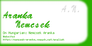 aranka nemcsek business card